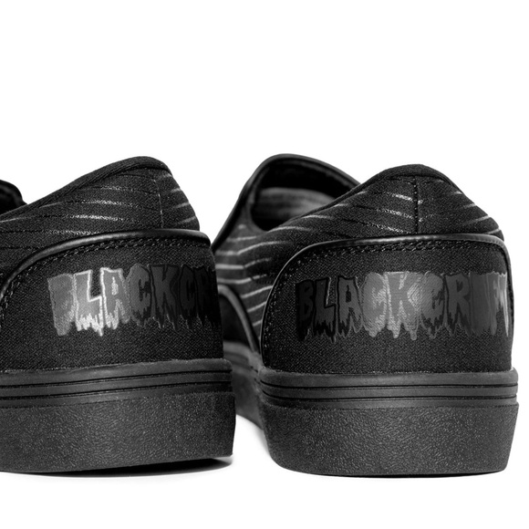 Luxury Gothic Slip-On Ouija Board Shoes Flat Black/Gloss Black New main image 5